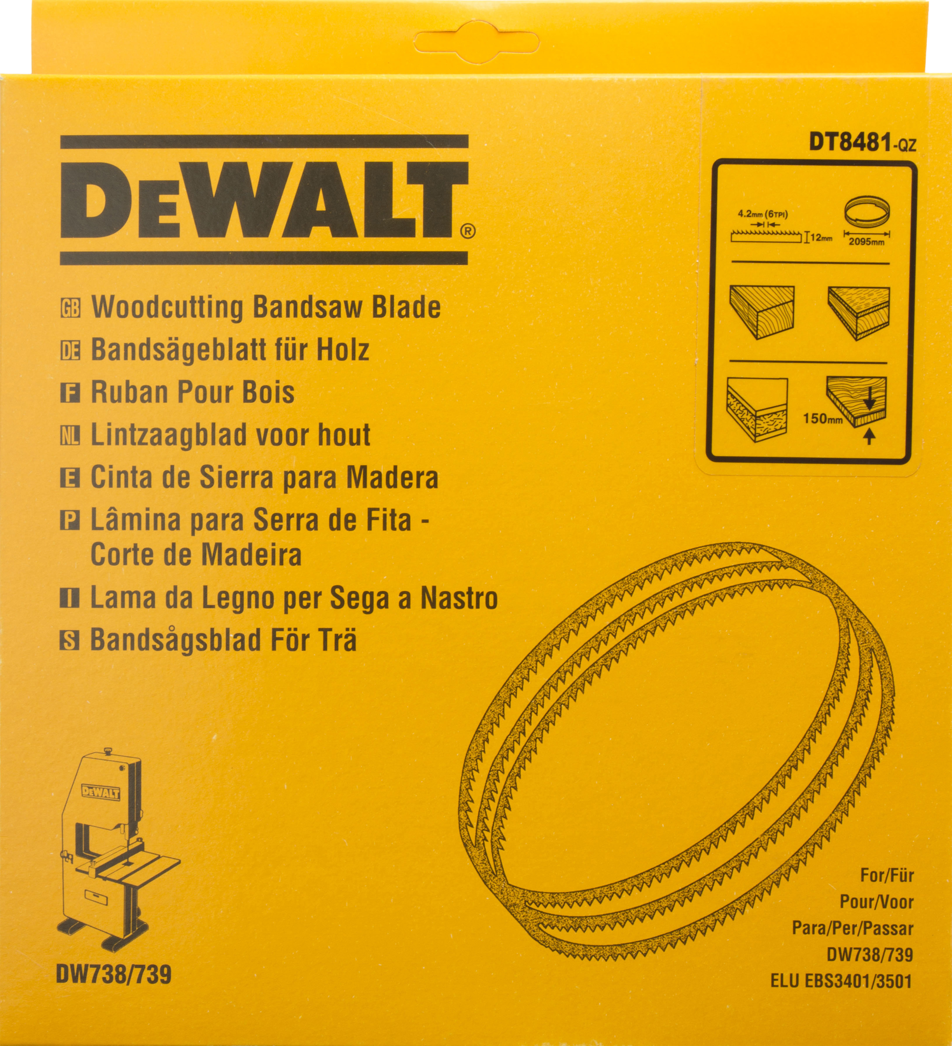 DEWALT DT8481-QZ Bandsägebl 2095x12x0,6 mm 4,2 mm