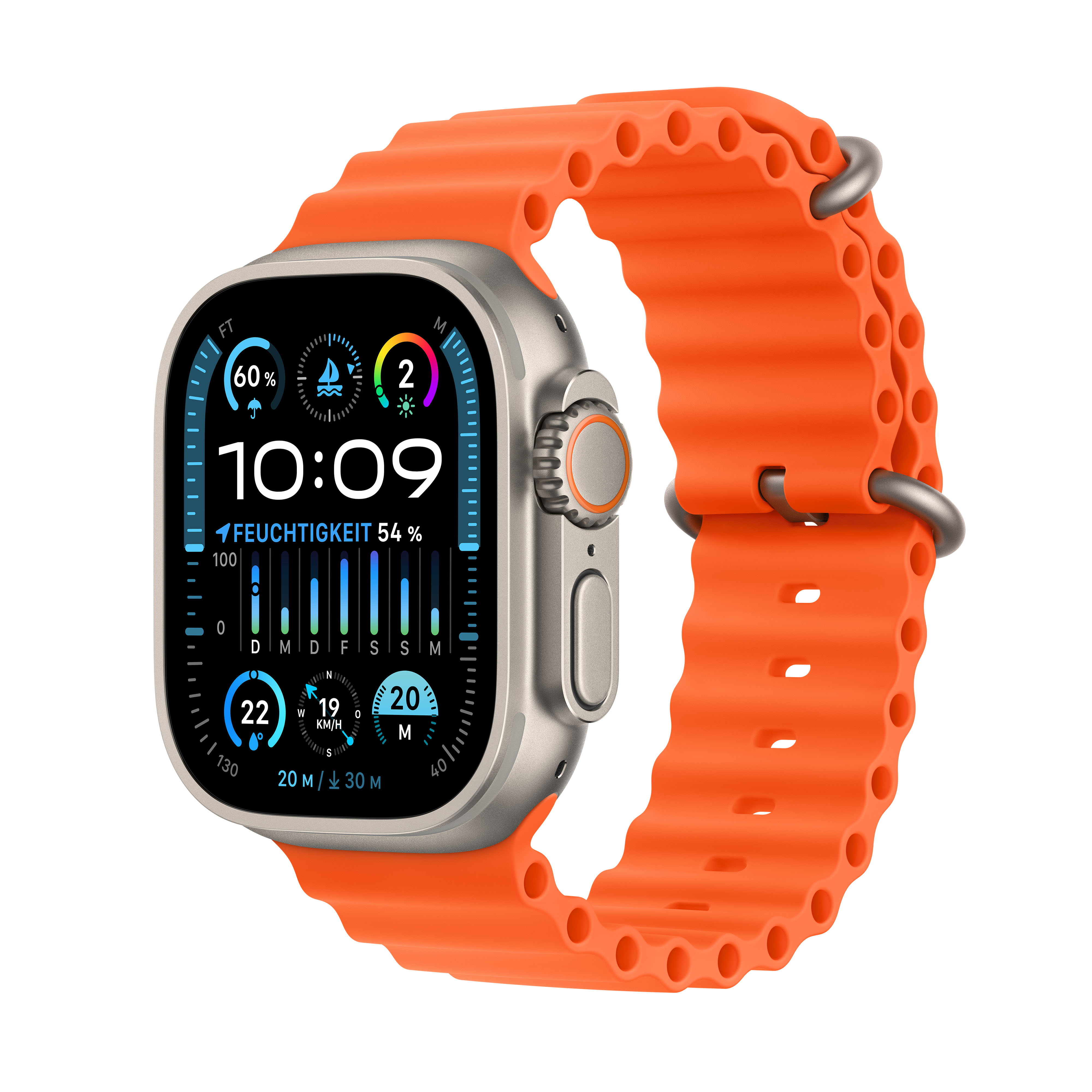 Apple Watch Ultra 2 Titan mit Ocean Armband