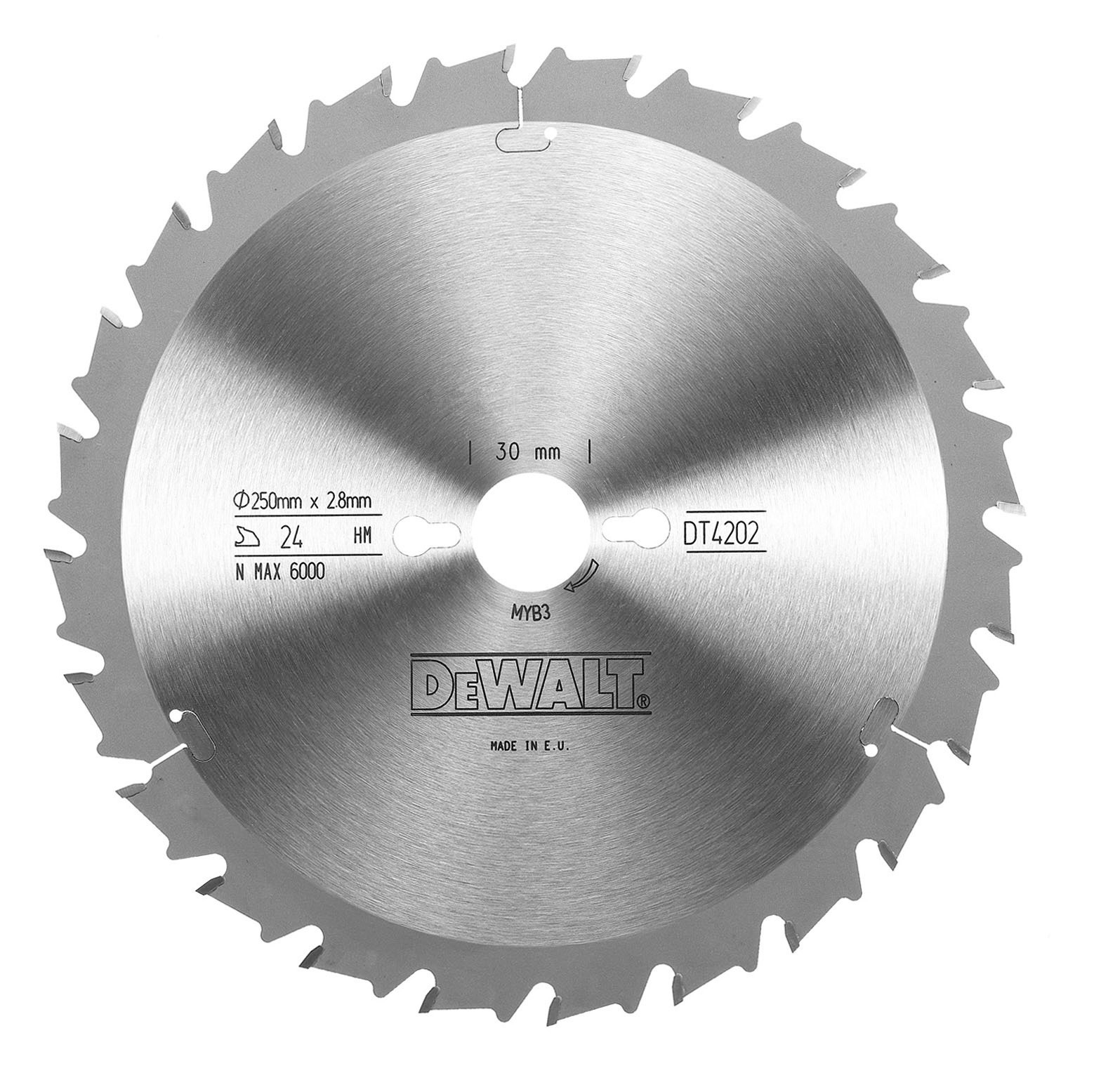 DEWALT DT4202-QZ Kreissägeblatt stat. 250/30 mm 24FZ