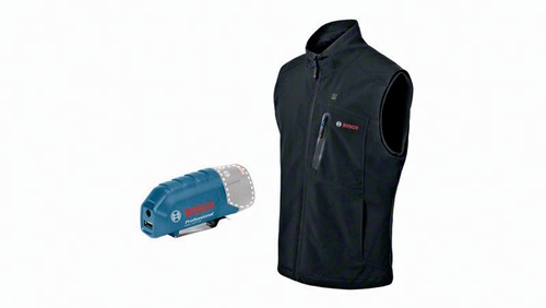 Bosch Weste GHV 12+18V XA Akku-Spannung 12V Gr.S schwarz m.Akku 