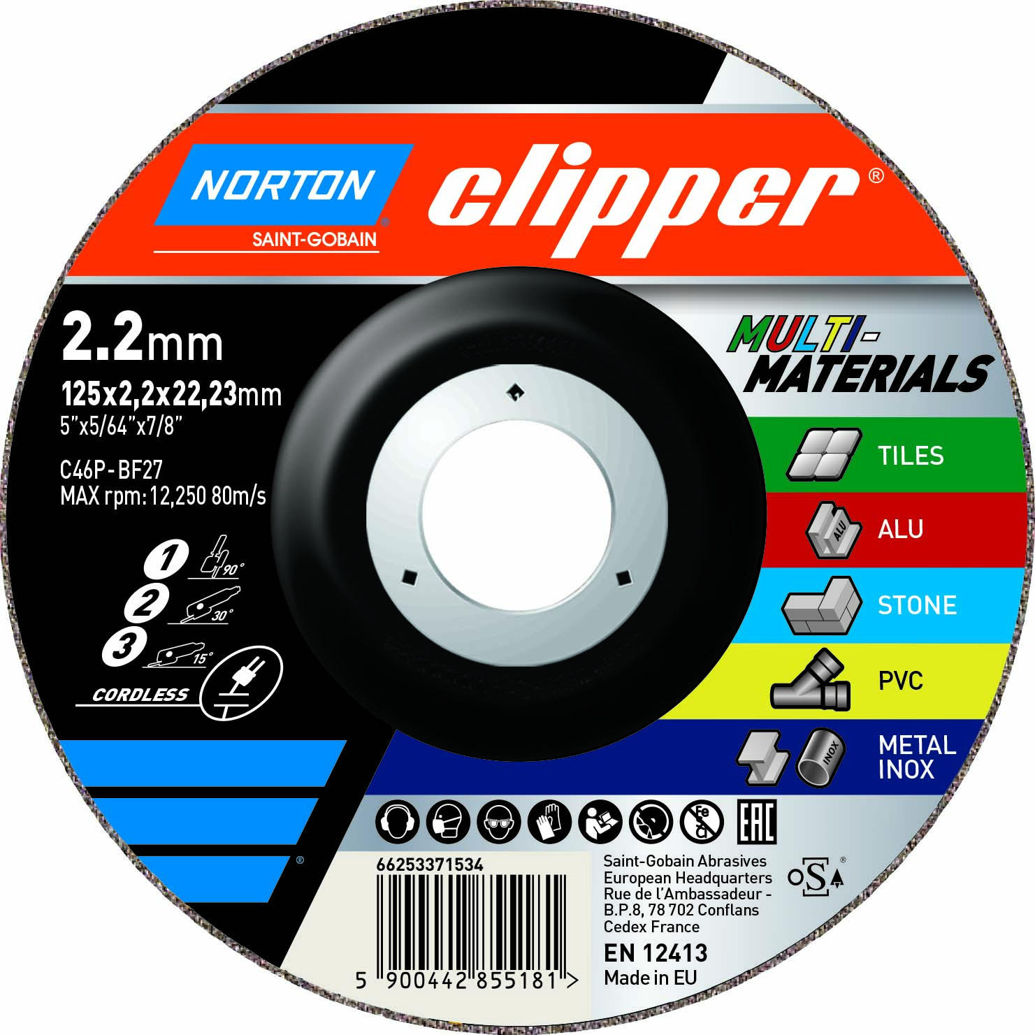 Norton Clipper Trennscheibe Multi Typ 27  Norton Clipper Trennscheibe Multi Typ 27
