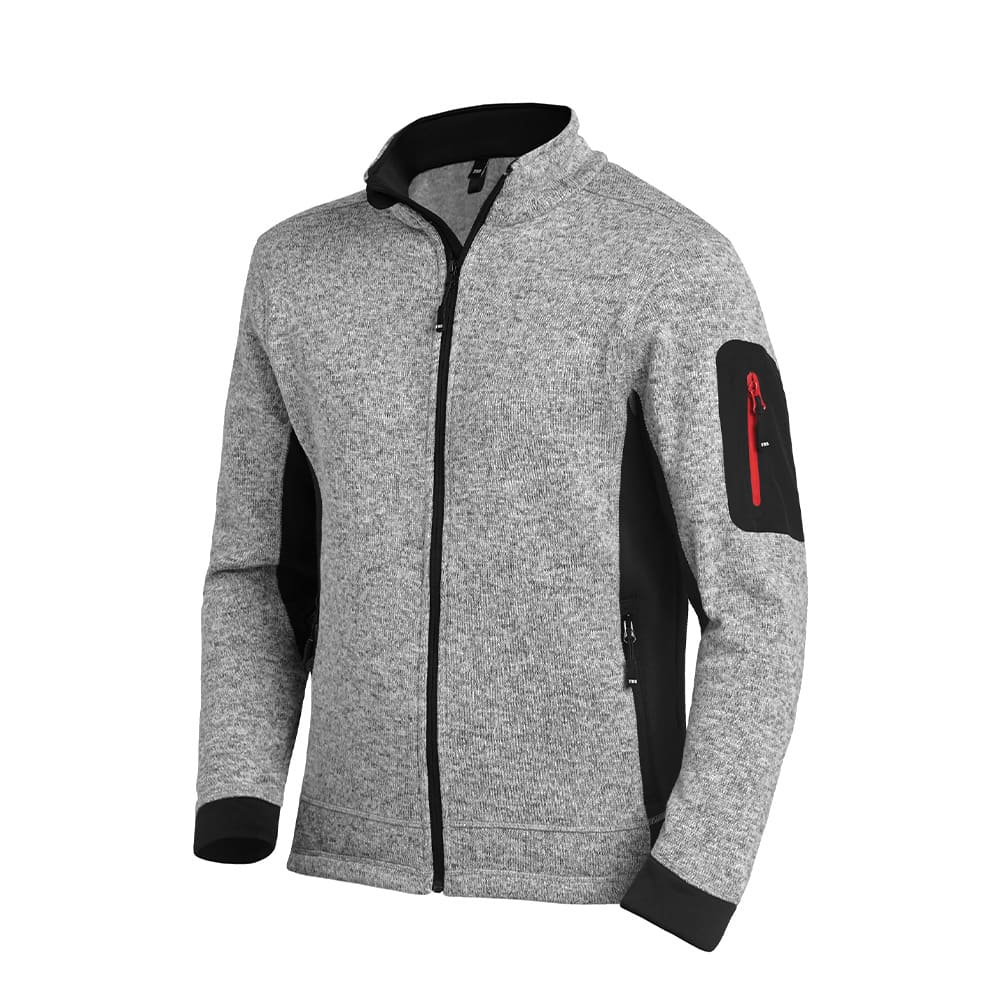 FHB Strick-Fleecejacke CHRISTOPH grau/schwarz (79595 ) FHB Strick-Fleecejacke CHRISTOPH grau/schwarz (79595 )