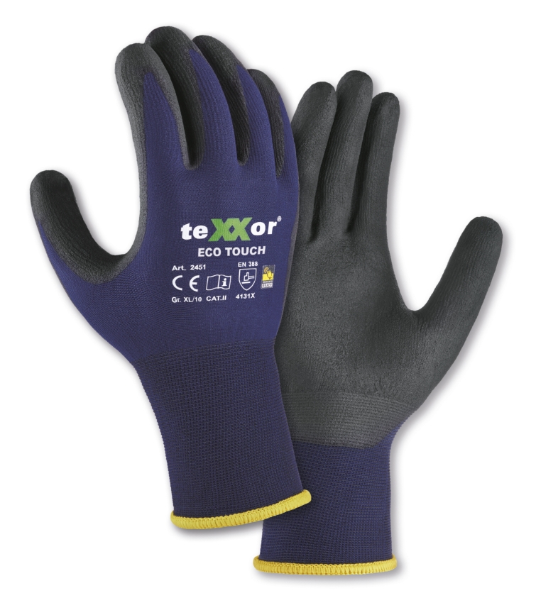 TOP DEAL - teXXor Nylon-Strickhandschuhe ECO TOUCH - Gr. 6 - 11