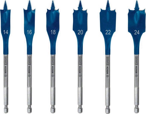 Bosch Flachfräsbohrer-Set EXPERT SelfCut Speed 6tlg. D.14/16/18/20/22/24mm 
