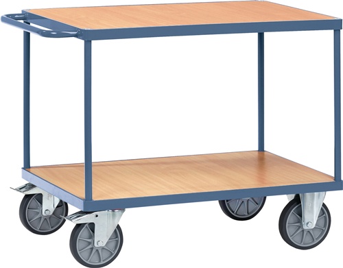 TECWERK Tischwagen 2 Ladeflächen L1000xB700mm saphirblau Trgf.600kg 