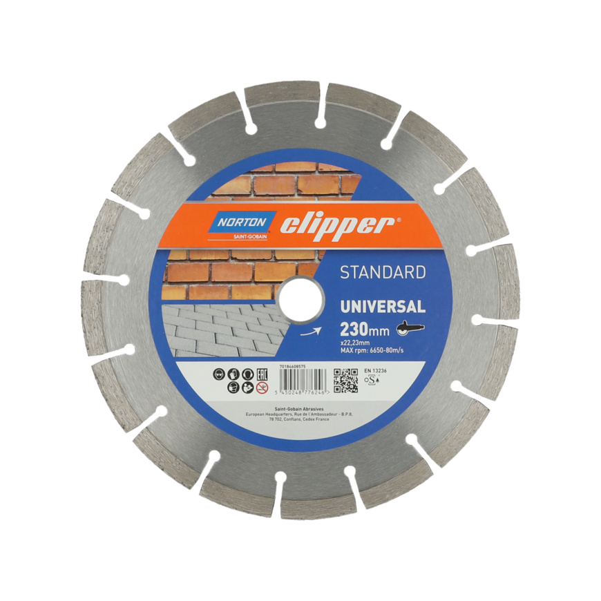 NORTON CLIPPER DIAMANTSCHEIBE STANDARD UNIVERSAL  - 22,23 mm NORTON CLIPPER DIAMANTSCHEIBE STANDARD UNIVERSAL  - 22,23 mm