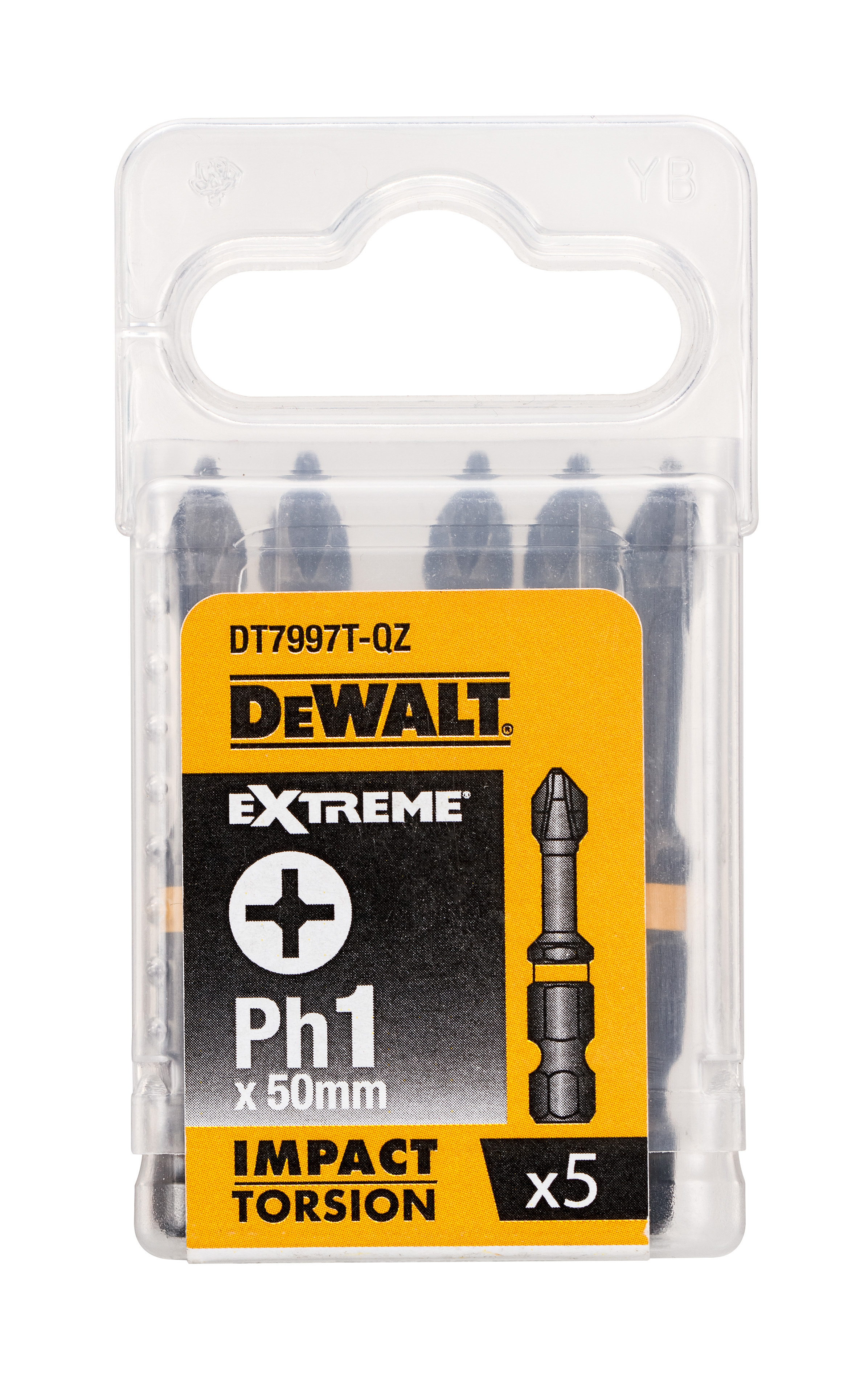 DEWALT DT7997T-QZ Torsion Bit schlagf. Ph1 50 mm 5 Stück