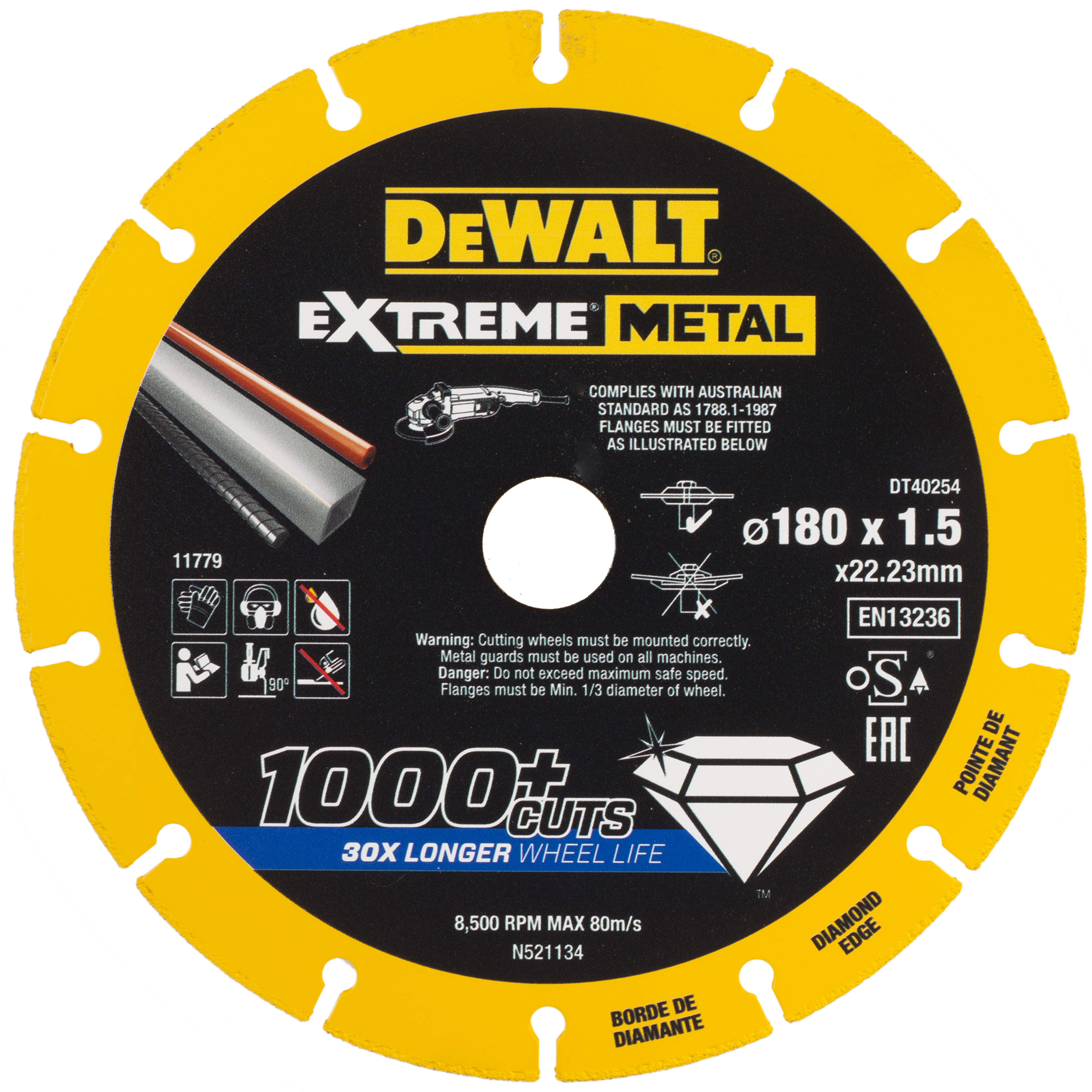 DEWALT DT40254-QZ Diamanttrennscheibe 180x1.5 mm