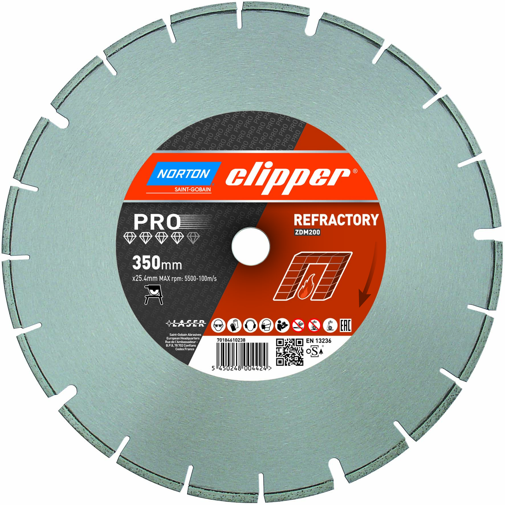 Norton Clipper Diamanttrennscheibe Pro ZDM 200 - 500  x  25,4 mm Norton Clipper Diamanttrennscheibe Pro ZDM 200 - 500  x  25,4 mm