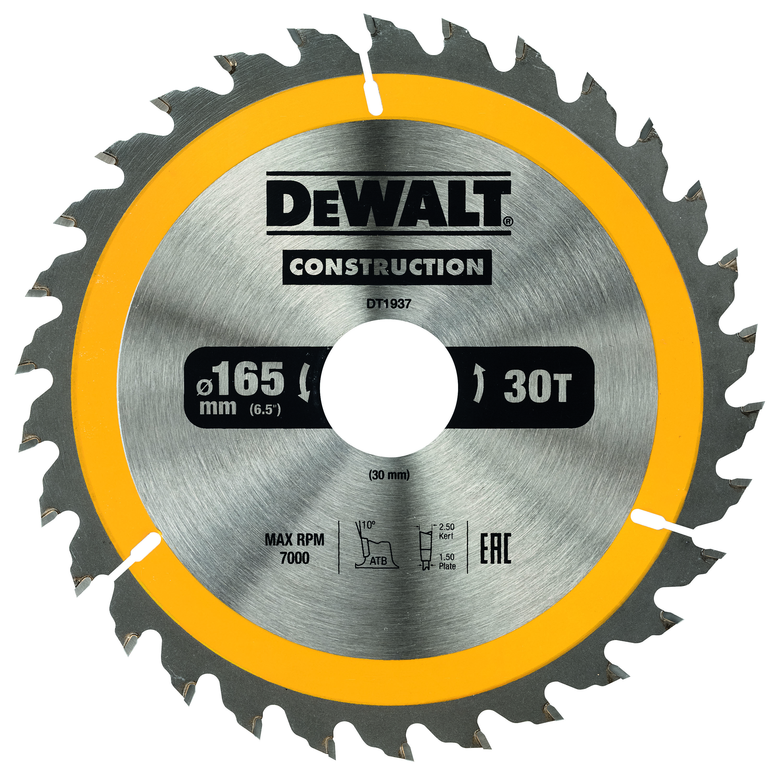 DEWALT DT1937-QZ Kreissägeblatt Handkr. 165/30 mm 30WZ