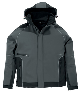 FHB Softshelljacke WALTER grau/schwarz (78518 )