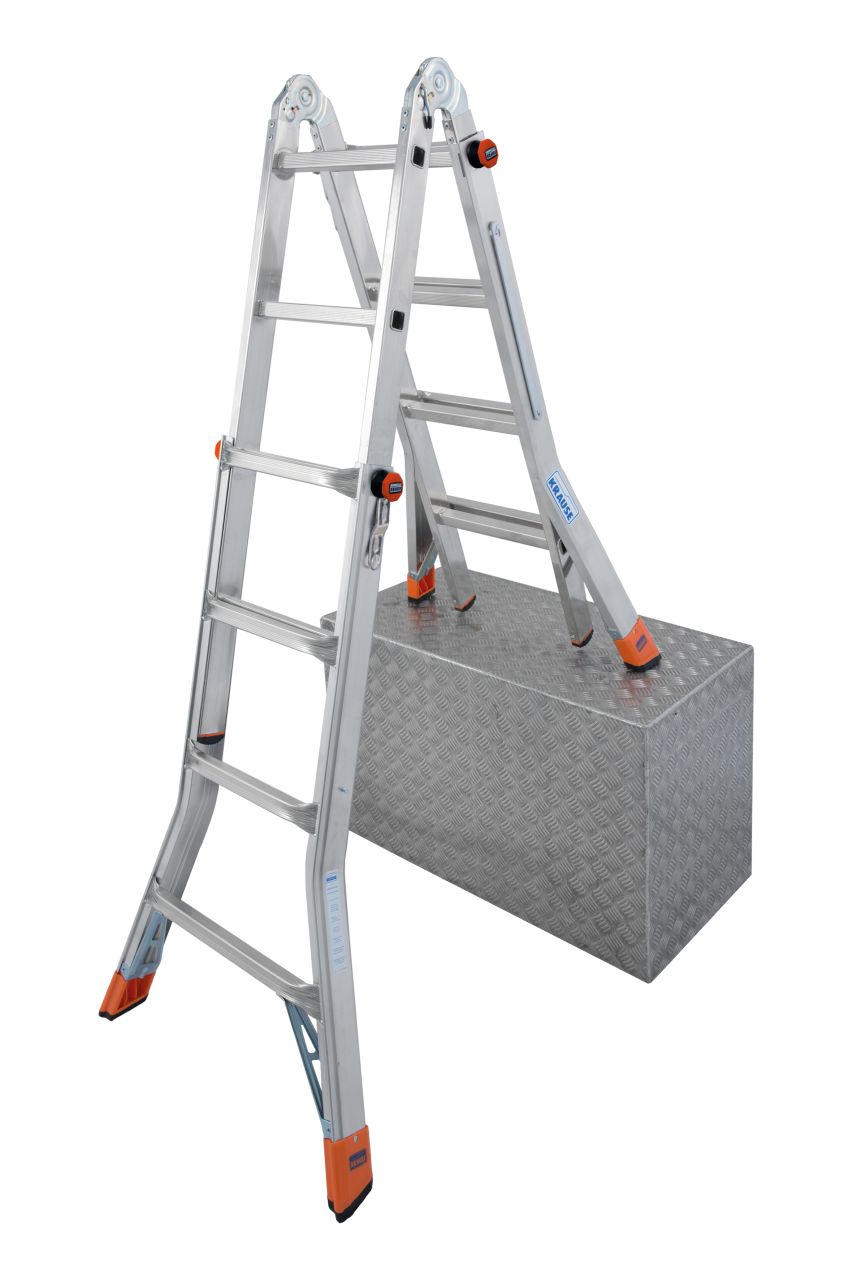 Krause MONTO TeleMatic Sprossen-Gelenk-TeleskopLeiter 4x4 Sprossen