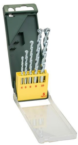 Bosch Steinbohrer-Set 5-tlg.D.4/5/6/8/10mm Hartmetallbestückt i.Ku.-Kassette 