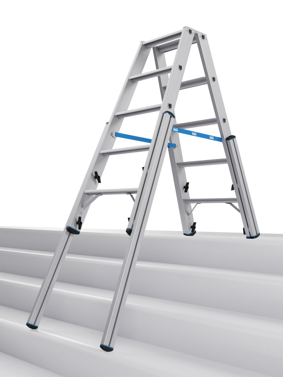 Krause STABILO Teleskop-Stufen-DoppelLeiter 2x5 Stufen Krause STABILO Teleskop-Stufen-DoppelLeiter 2x5 Stufen