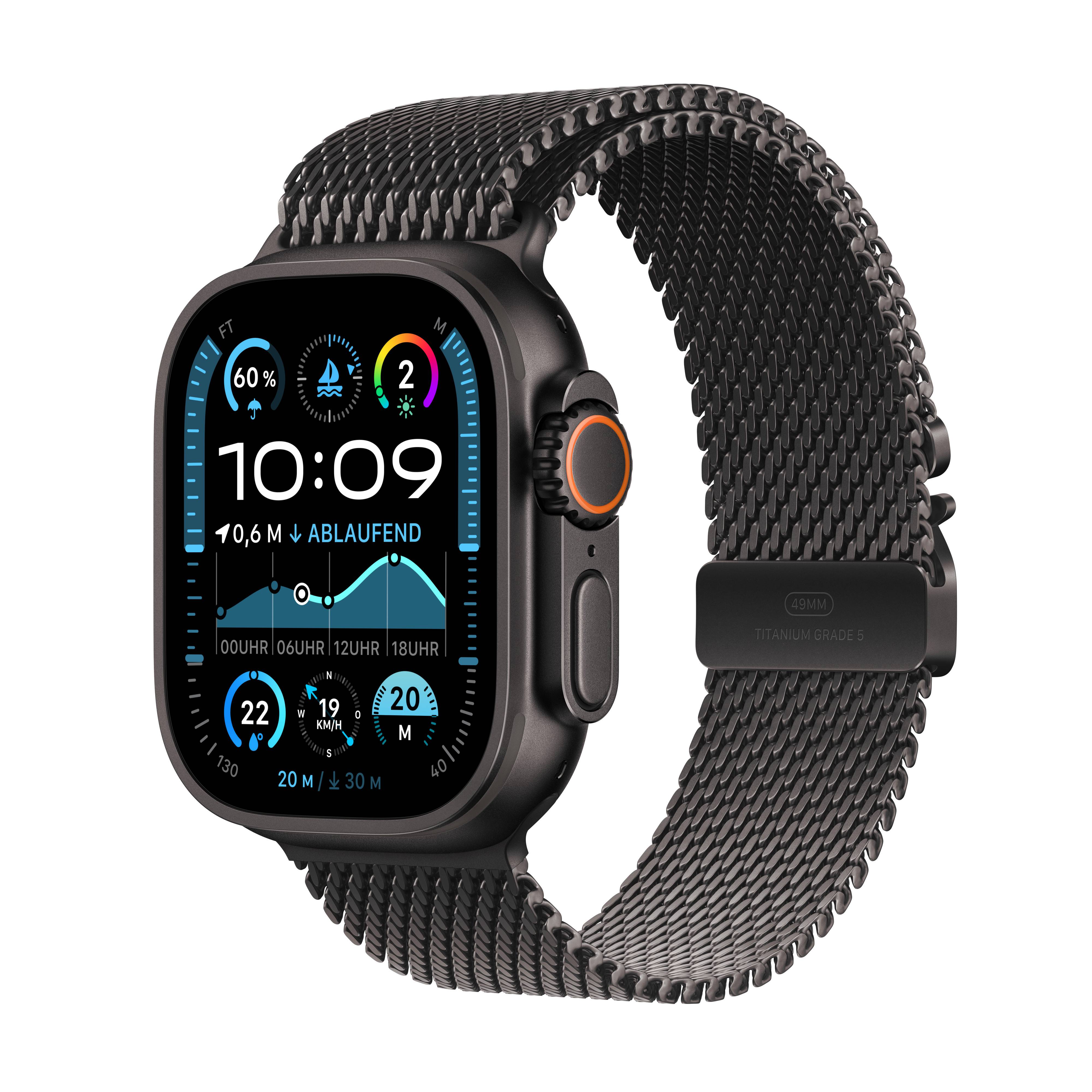 Apple Watch Ultra 2 Titan mit Milanaise Armband