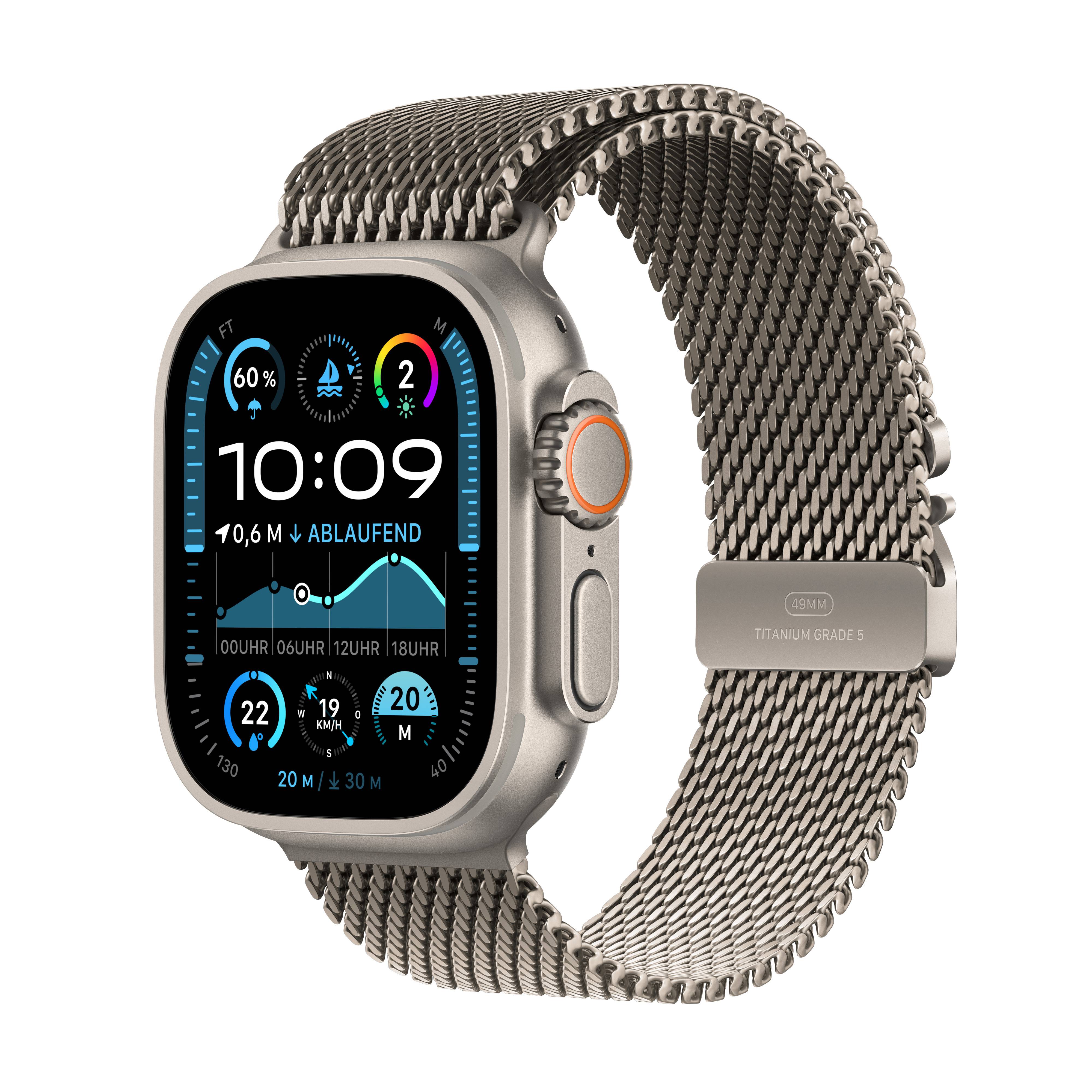 Apple Watch Ultra 2 Titan mit Milanaise Armband