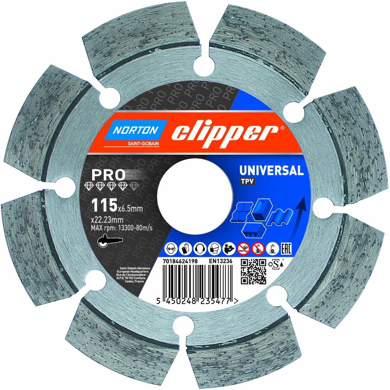 Norton Clipper Rissfräser Pro Universal TPV