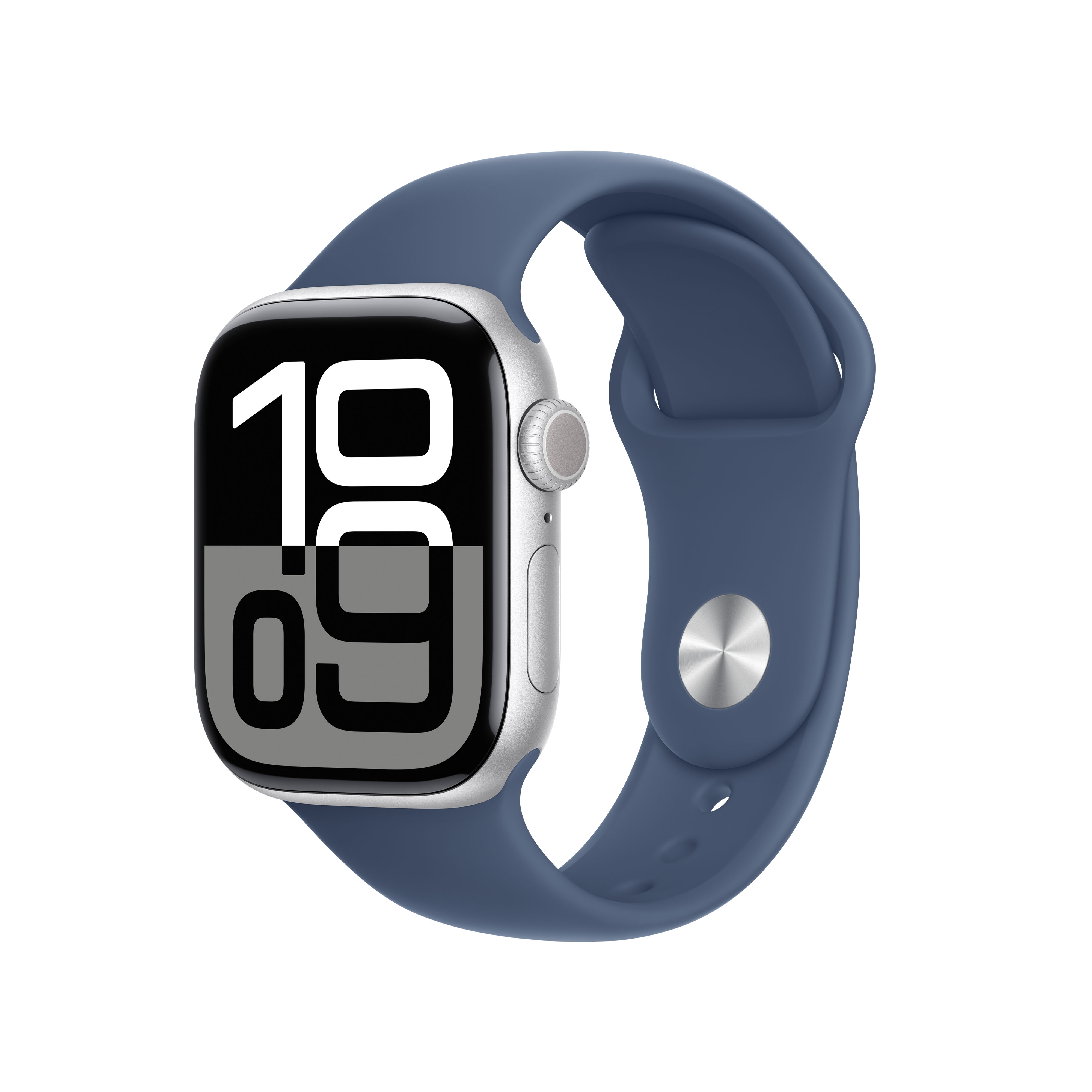 TOP DEAL - Apple Watch Series 10, GPS, 46mm Aluminiumgehäuse Silber, Sportarmband Denim, M/L (150-200 mm Umfang)