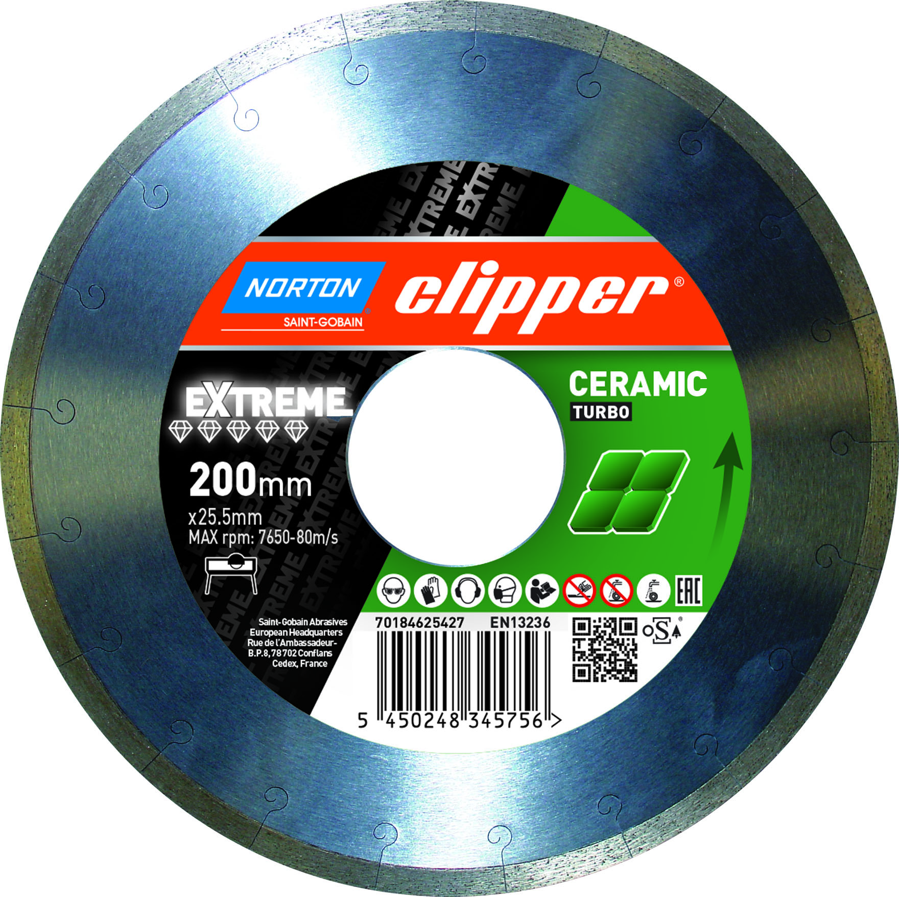 Norton Clipper Diamanttrennscheibe Extreme Ceramic - 350  x  25,4 mm Norton Clipper Diamanttrennscheibe Extreme Ceramic - 350  x  25,4 mm