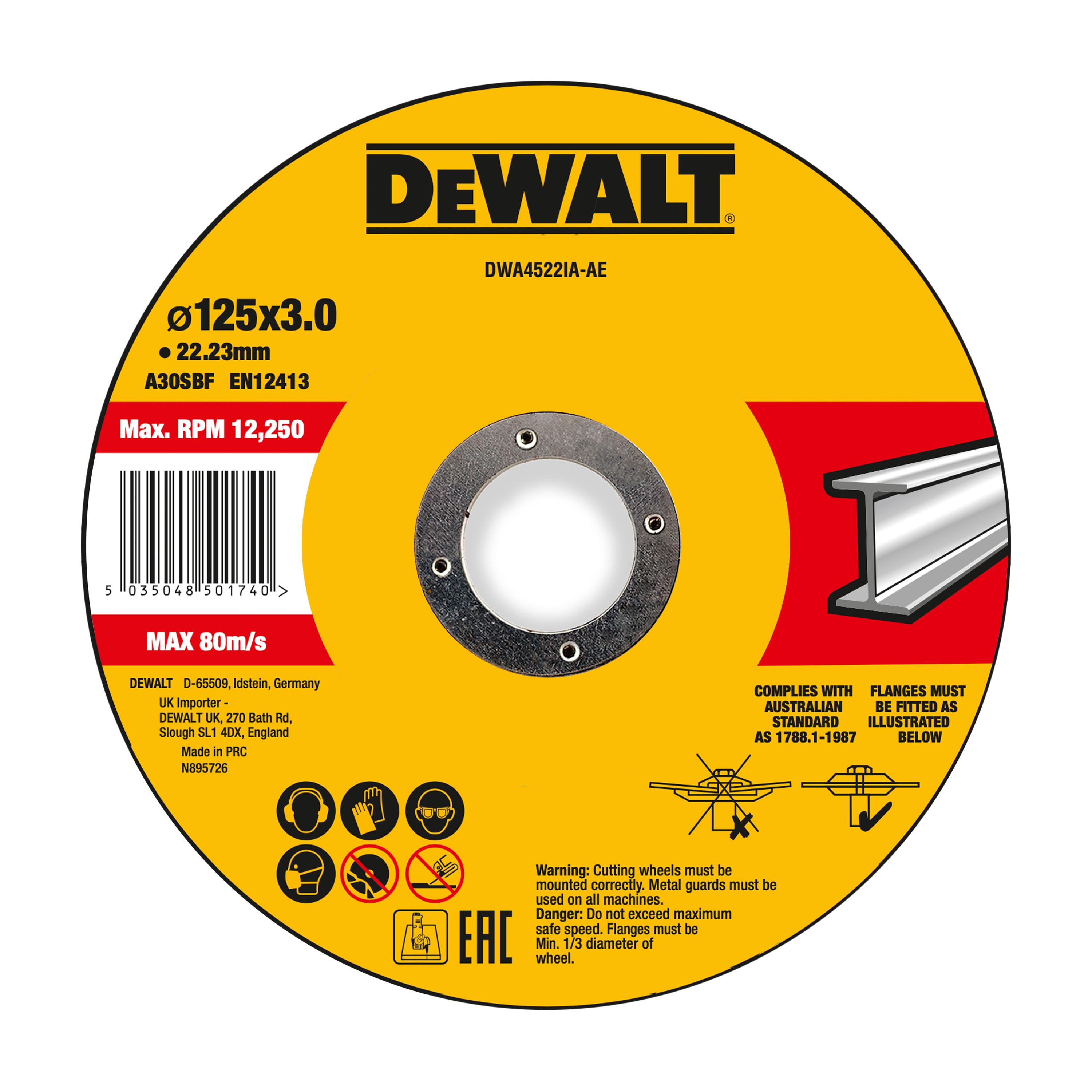 DEWALT DWA4522IA-AE Trennscheibe 125x3x22,23 mm Metall