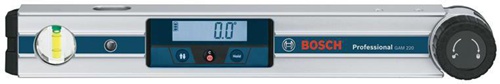 Bosch Winkelmesser GAM 220 Messbereich 0-220Grad G.1,1kg Schenkel-L.40cm m.Batterien