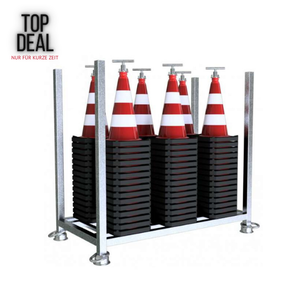 Top Deal - Schake Leitkegel Set (bestehend aus 1 x Palette für Leitkegel sowie 90 x Leitkegel)